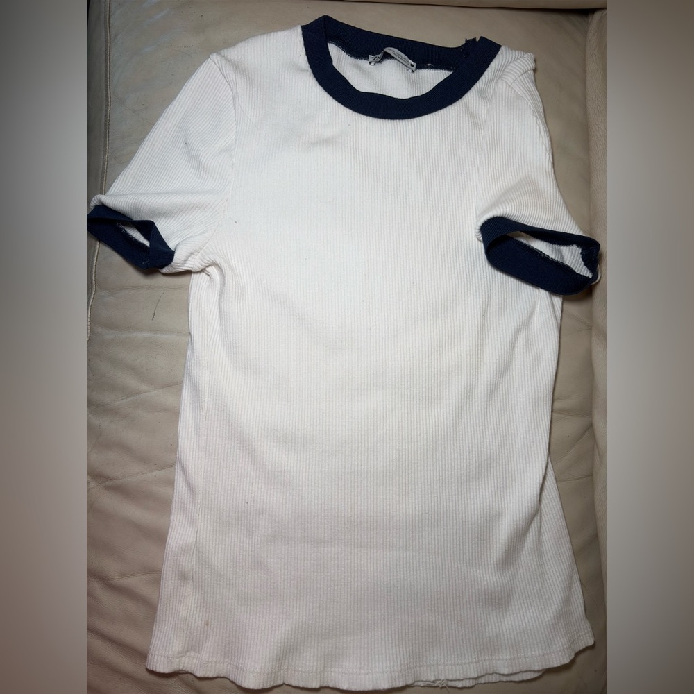 White and Blue Zara Shirt